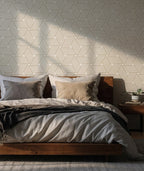 Minimal Gold Line Wallpaper : Cream Dash and Dot Textured Mural