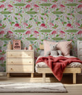 Flamingo Wallpaper : Pink Tropical Kids Room Wall Mural