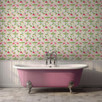 Flamingo Wallpaper : Pink Tropical Kids Room Wall Mural - View 5