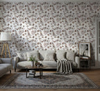 Cotton Flower Wallpaper : White Branch Neutral Wall Mural - View 5