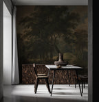 Antique Woodland Wallpaper : Old Master Forest Landscape Mural - View 4