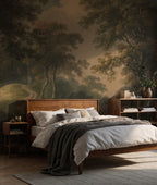 Antique Woodland Wallpaper : Old Master Forest Landscape Mural - View 5