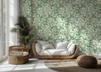 Green Leaf Wallpaper : Fresh Watercolour Foliage Wall Mural - View 3