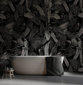 Monochrome Parrot Wallpaper : Black and White Tropical Mural