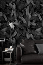 Monochrome Parrot Wallpaper : Black and White Tropical Mural - View 4