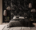 Monochrome Parrot Wallpaper : Black and White Tropical Mural - View 5