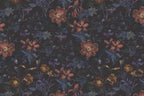 Night Garden Wallpaper : Dark Rust and Mauve Floral Wall Mural - View 2
