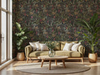 Dark Jungle Monkey Wallpaper : Tropical Leaf and Toucan Mural - View 5
