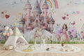 Pink Castle Wallpaper : Rainbow Fairytale Princess Kids Wall Mural