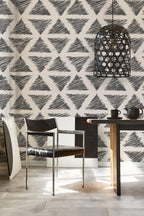 Sketched Triangle Wallpaper : Hand Drawn Geometric Wall Mural - View 4