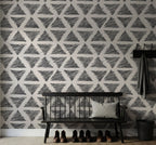 Sketched Triangle Wallpaper : Hand Drawn Geometric Wall Mural - View 5