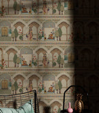 Indian Arch Wallpaper : Peacock Palace Architecture Mural - View 2