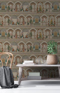 Indian Arch Wallpaper : Peacock Palace Architecture Mural