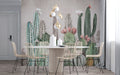Cactus Garden Wallpaper : Watercolor Succulent Mural