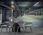 Underground Parking Wallpaper : 3D Garage Perspective Mural - View 4