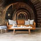 Brick Archway Tunnel Wallpaper : 3D Vaulted Cellar Mural - View 4
