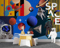 Astronaut Planets Wallpaper : Bold Space Adventure Mural