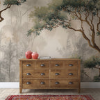 Green Trees Wallpaper : Soft Painterly Woodland Mural - View 5