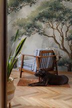 Green Trees Wallpaper : Soft Painterly Woodland Mural - View 4