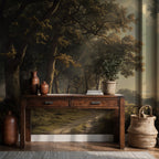 Classic Forest Path Wallpaper : Golden Oak Woodland Scenic Mural