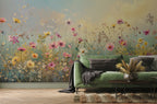 Wildflower Meadow Wallpaper : Pastel Watercolour Floral Wall Mural - View 5