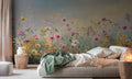 Wildflower Meadow Wallpaper : Pastel Watercolour Floral Wall Mural