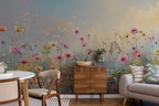 Wildflower Meadow Wallpaper : Pastel Watercolour Floral Wall Mural - View 4