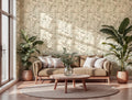 Ivory Rose Trellis Wallpaper : Climbing Chinoiserie Bird Mural
