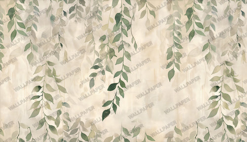Hanging Eucalyptus Wallpaper : Trailing Green Vine Wall Mural - View 2