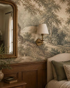 Vintage English Countryside Tree Wallpaper