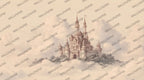 Fairytale Castle Wallpaper : Sepia Cloud Kids Room Wall Mural - View 2