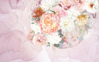 Blush Peony Wallpaper : Large Watercolor Rose Mural - View 2