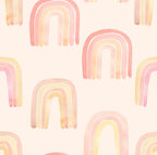 Watercolor Rainbow Wallpaper : Soft Pastel Nursery Pattern - View 2