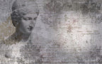 Classical Bust Wallpaper : Distressed Grey Plaster Statue Mural - View 2