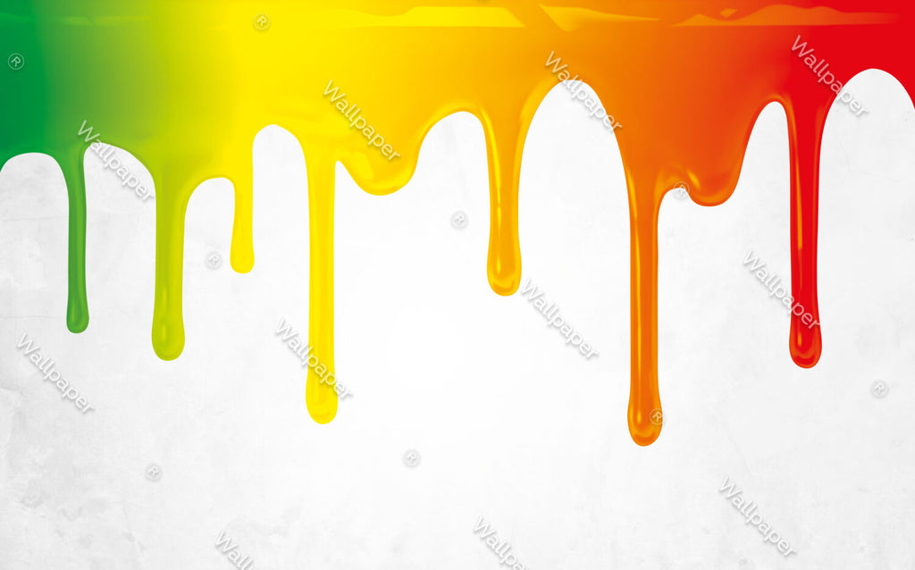Dripping Paint Wallpaper : Rainbow Drip Kids Mural - View 2