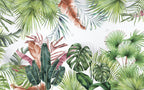 Pink And Green Monstera Wallpaper : Colourful Tropical Leaf Mural - View 2