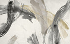 Beige Brushstroke Wallpaper : Abstract Ink Swirl Mural - View 2