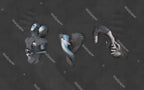 Silver Faces Wallpaper : 3D Sculpted Embrace Mural - View 2