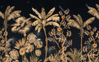 Black Gold Palm Wallpaper : Golden Tropical Jungle Mural - View 2