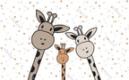 Cartoon Giraffe Family Wallpaper : Polka Dot Kids Mural - View 2