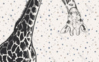 Giraffe Polka Dot Wallpaper : Black And White Animal Kids Mural - View 2