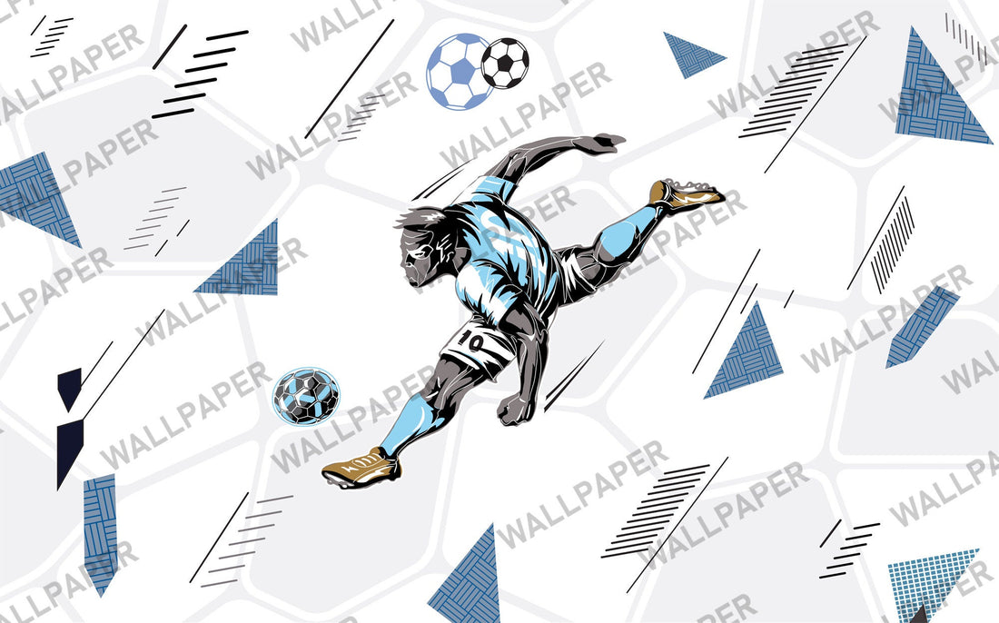 Sports Wallpaper, Football Wall Mural, Sports Peel Stick, Nursery Wall Mural, Kid Room Decor, Soccer Themed Wallpaper, removable wallpaper