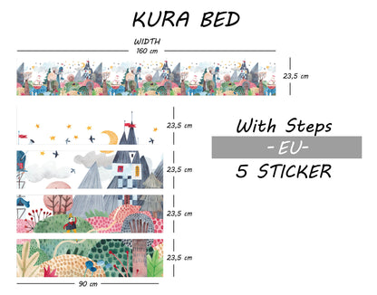 Castle Sticker for ikea Kura Bed Children&