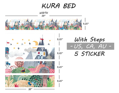 Castle Sticker for ikea Kura Bed Children&