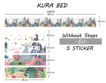 Castle Sticker for ikea Kura Bed Children&