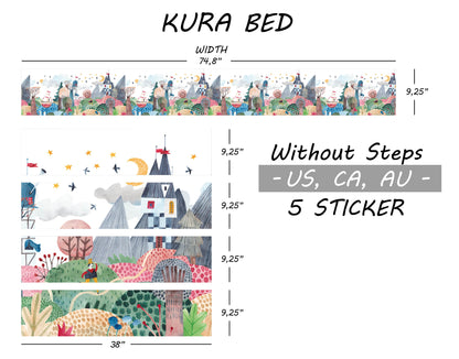 Castle Sticker for ikea Kura Bed Children&