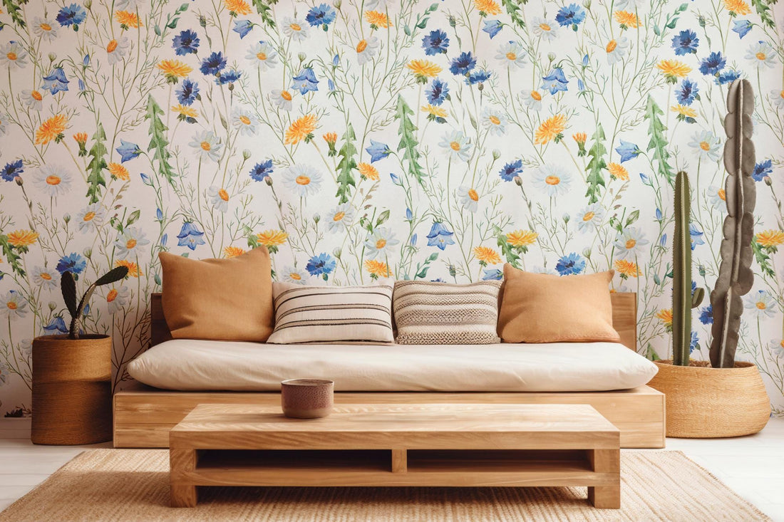 Ambesonne Flower Peel &amp; Stick Wallpaper