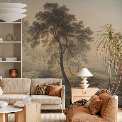 Big Tree and River Landscape Wall Mural