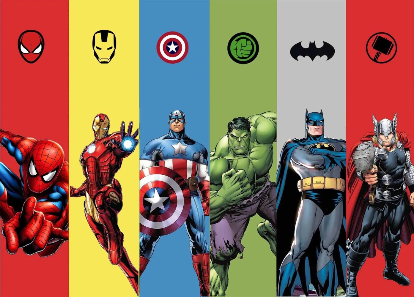 Super Heroes Wallpaper ,Avengers Wallpaper, Marvel Mural For Boy Kids Room , Avengers Stars, Peel and Stick Mural, Play Room For Boy Mural