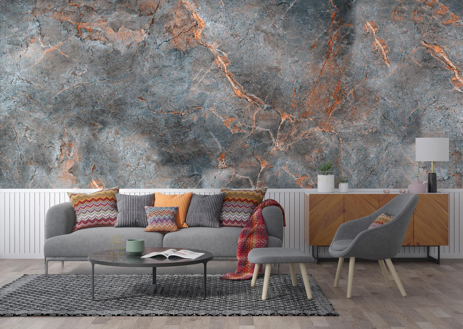 Peel and Stick Marble Wallpaper, Concrete Wall Mural, Luxury Gray Marble Wallpaper, Design Wallpaper, Home Decor